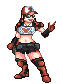Combat girl pixel art