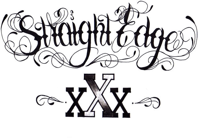 Straight Edge Lettering by HaveHeart202 on DeviantArt