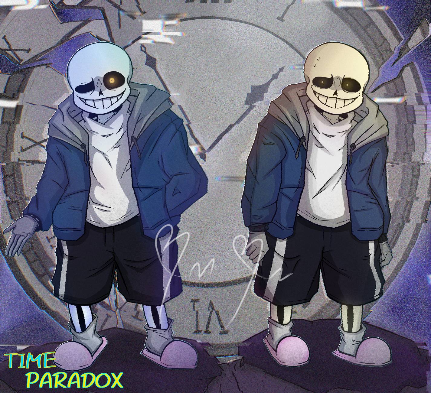 [ Time Paradox ] Sans and his brother, Sans by Mayonessaa on DeviantArt