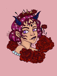 Horned Flower Girl