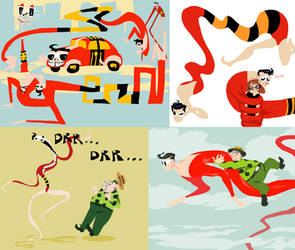 Plastic Man doodles