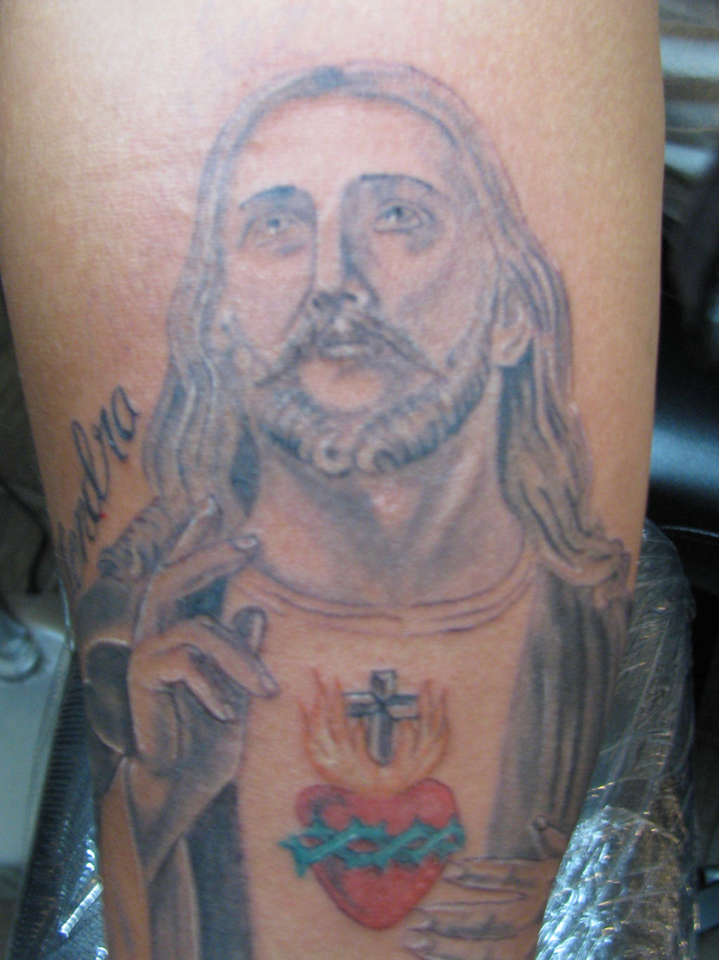 Jesus with sacred heart tattoo by dannewsome on DeviantArt
