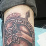 spartan tattoo on leg by DeepInInkTattoos