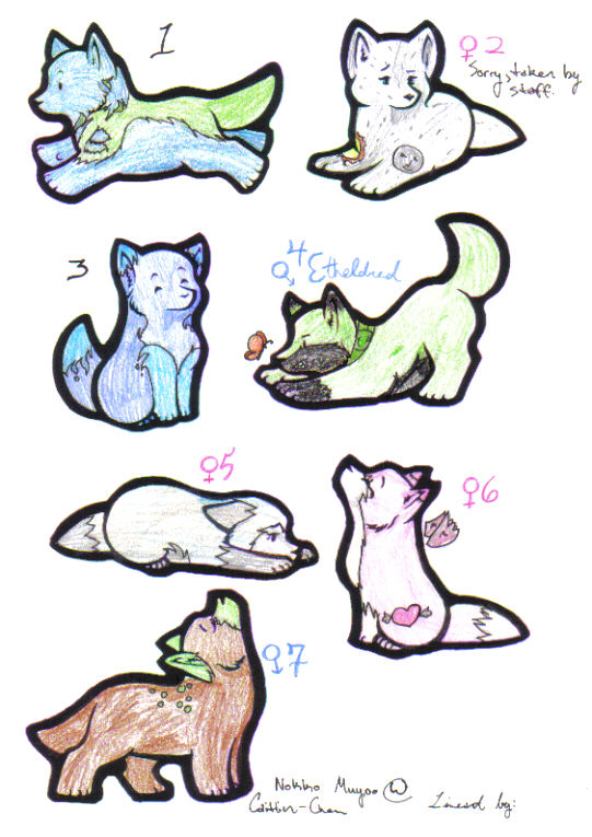 Wolf Adoptables TWO LEFT