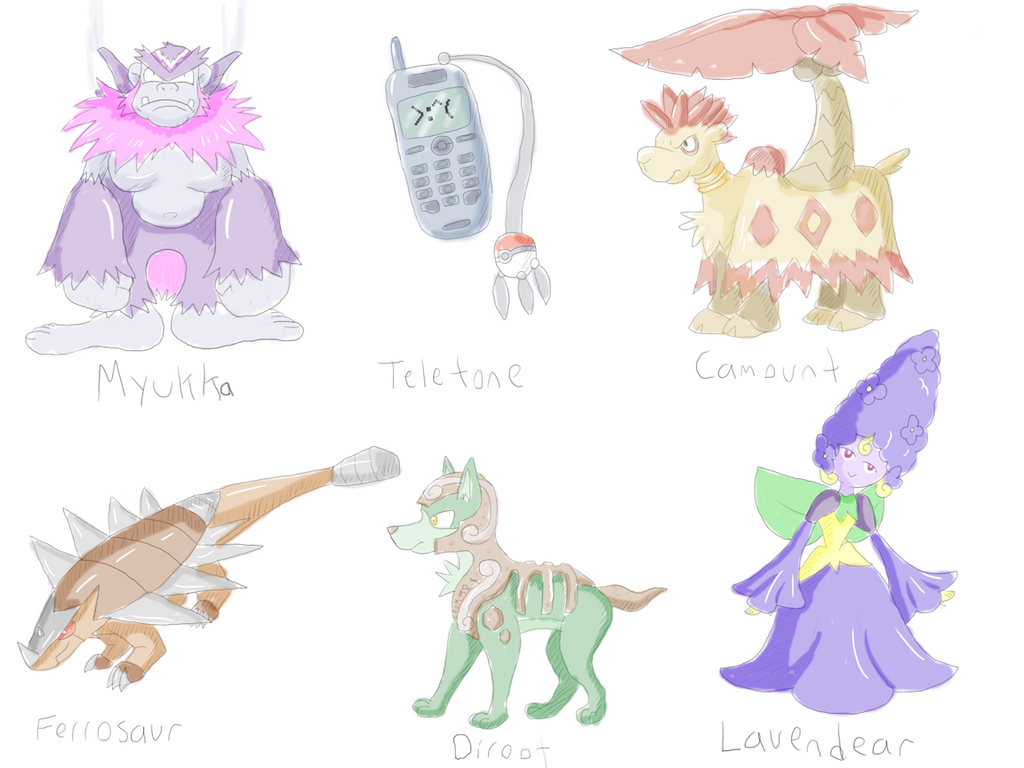 Fakemon Sketches #2 by piqueRAJ on DeviantArt