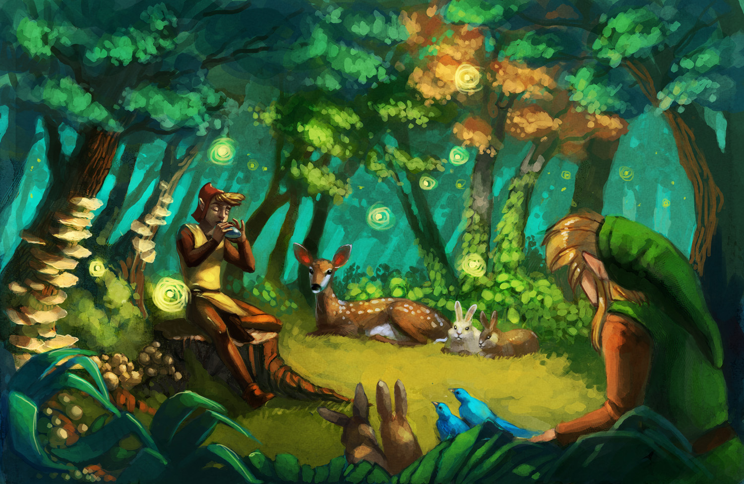 Flute Boy Plays Again by Mudora