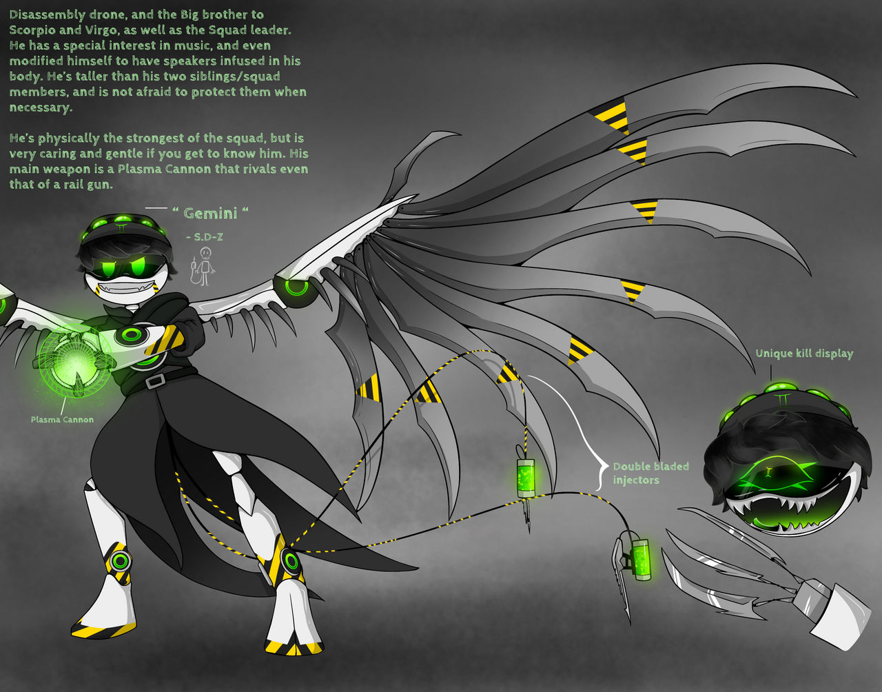 Gemini Revamp Murder Drones OC by CloudySkies1125 on Gemini Revamp Murder Drones OC by CloudySkies1125 on