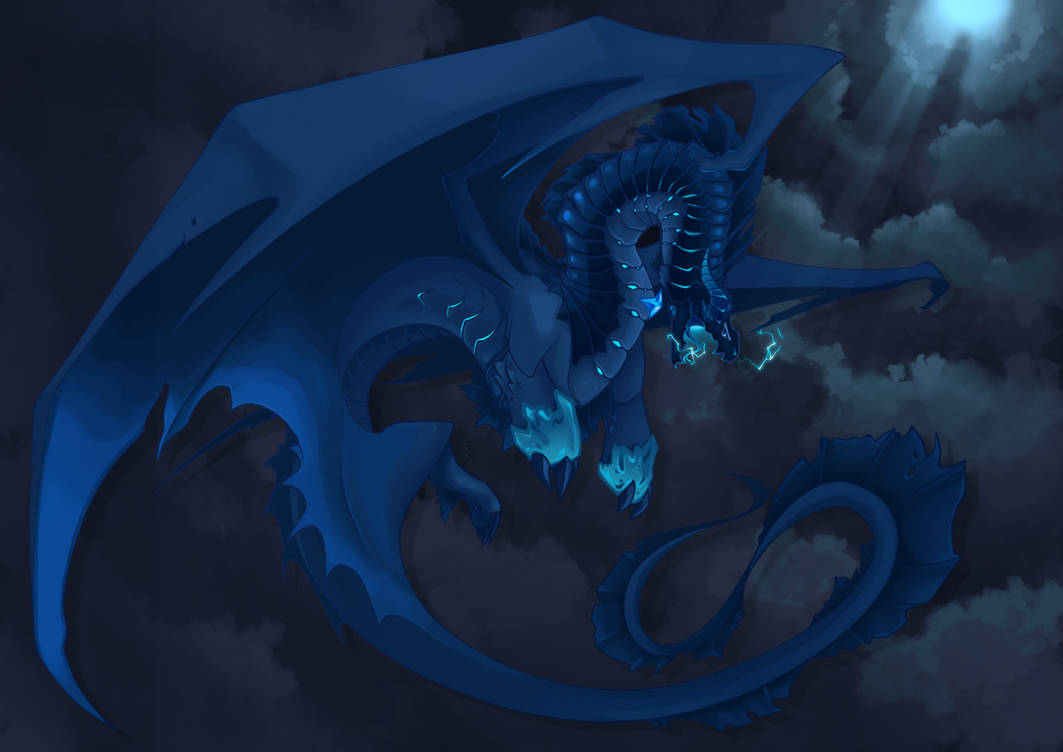 The tempest dragon (Blue Raspberry) by CloudySkies1125 on DeviantArt