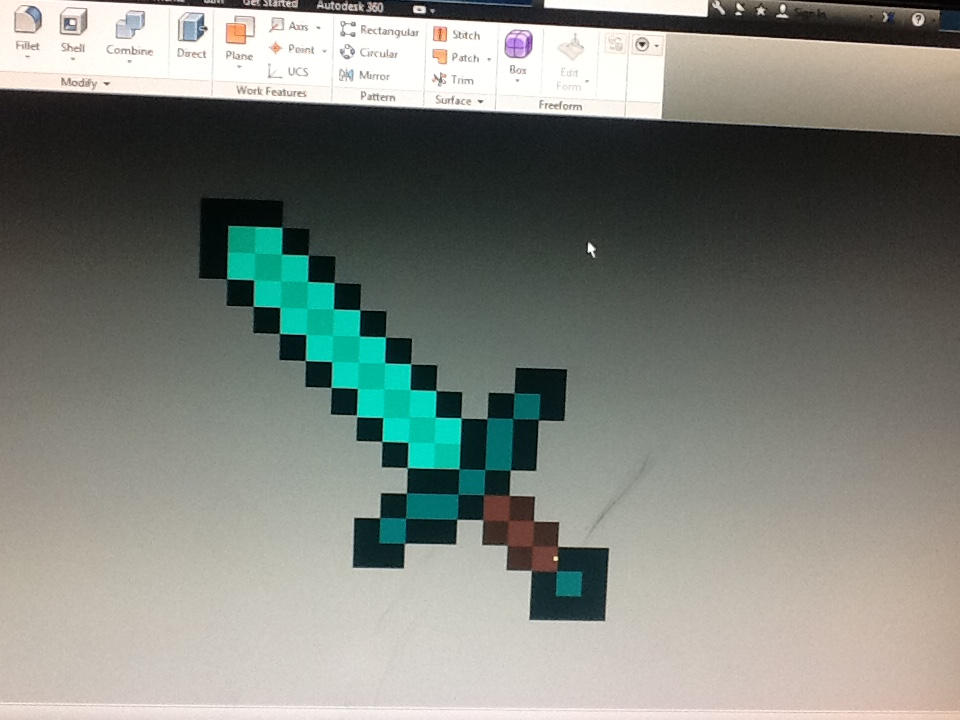 Minecraft Diamond Sword by Bone0123 on DeviantArt