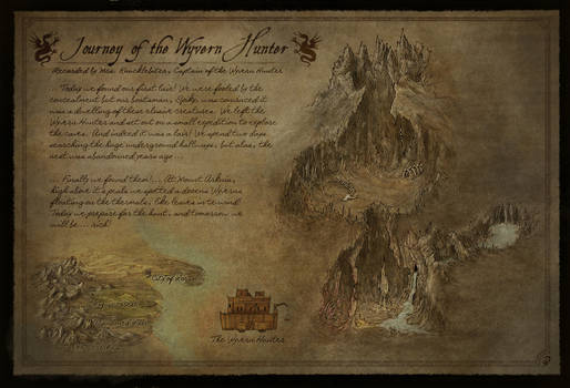 Fantasy Map - Journey of the Wyvern Hunter