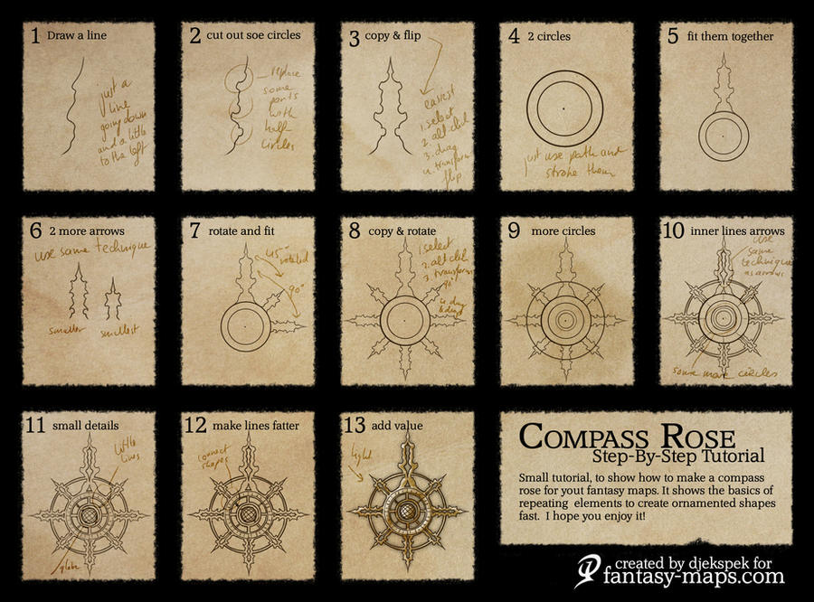 Fantasy Map Tutorial - Compass Rose