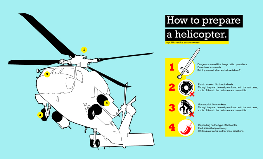 How to prepare a helicopter