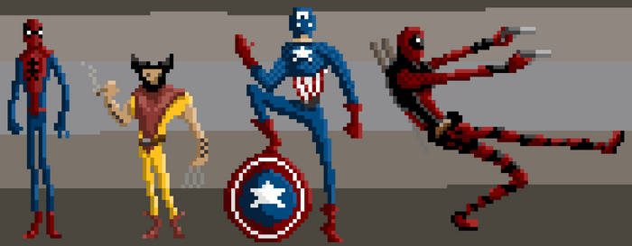 Marvel Pixel Doodles