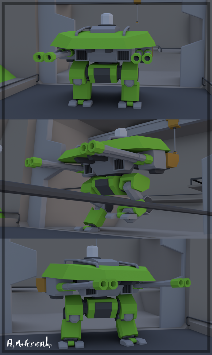 Green Mech - Basic Render by AlexMcGreal on DeviantArt