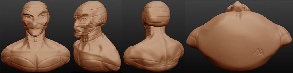 Sculptris: Mad Mummy bust