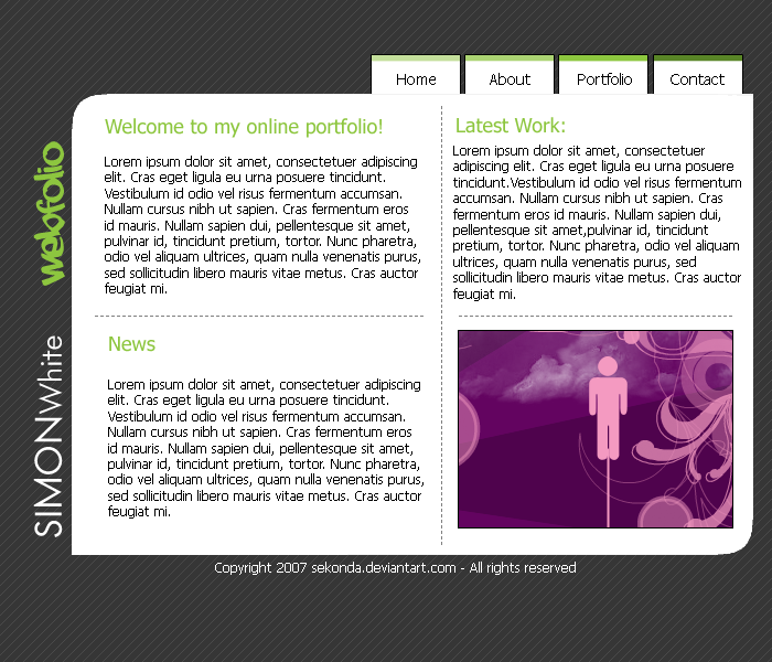 Webfolio V1 by sekonda on DeviantArt