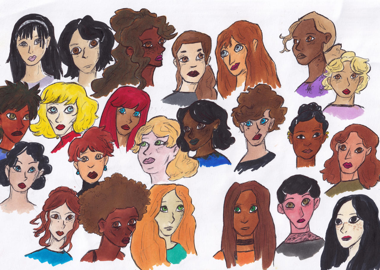 Deviantart Model Faces Faces Practice by YurenWolf on DeviantArt