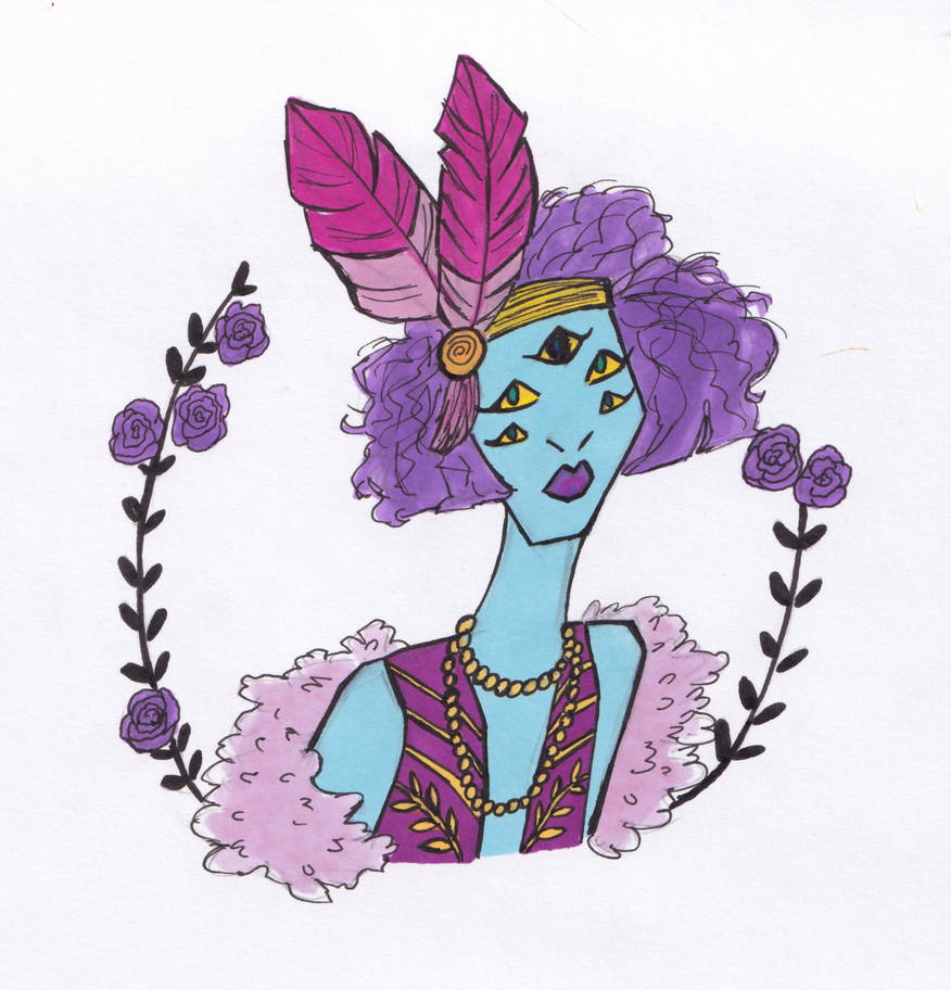 Flapper Alien Girl v1 by StainedGlassMoon on DeviantArt