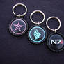 Mass Effect N7 Paragon Renegade Keychains