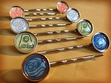 Avatar Bending Hair Clips Barettes by Monostache