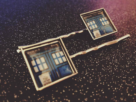 Tardis Hairclips for the Doctor's Companion