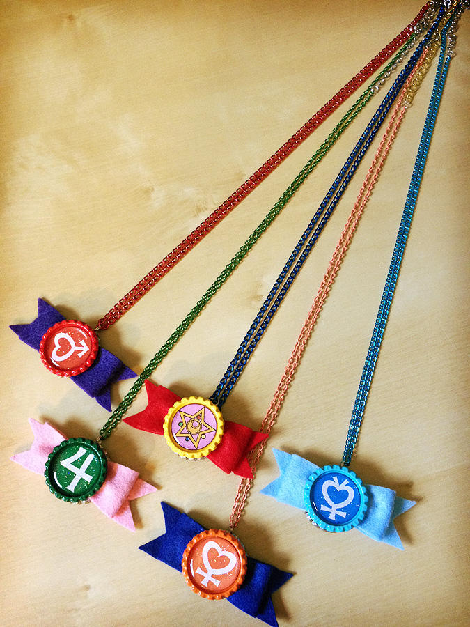 Sailor Senshi Bow Necklaces - Handmade - Inner