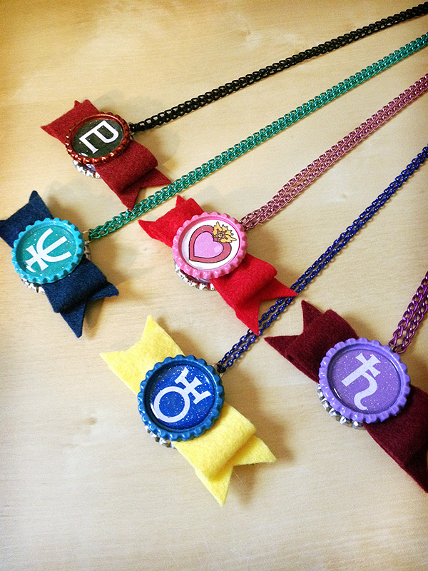 Sailor Senshi Bow Necklaces - Handmade - Outer