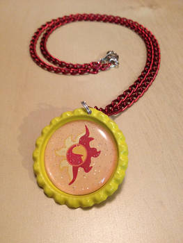 Sunset Shimmer MLP Necklace - Handmade