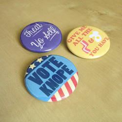 Parks and Recreation Inspired Buttons