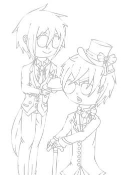 +.:Sebastian and Ciel (Sketch):.+