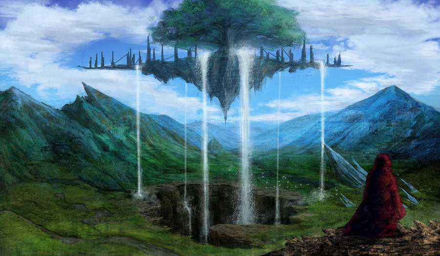 Floating continent by volvox319 on DeviantArt
