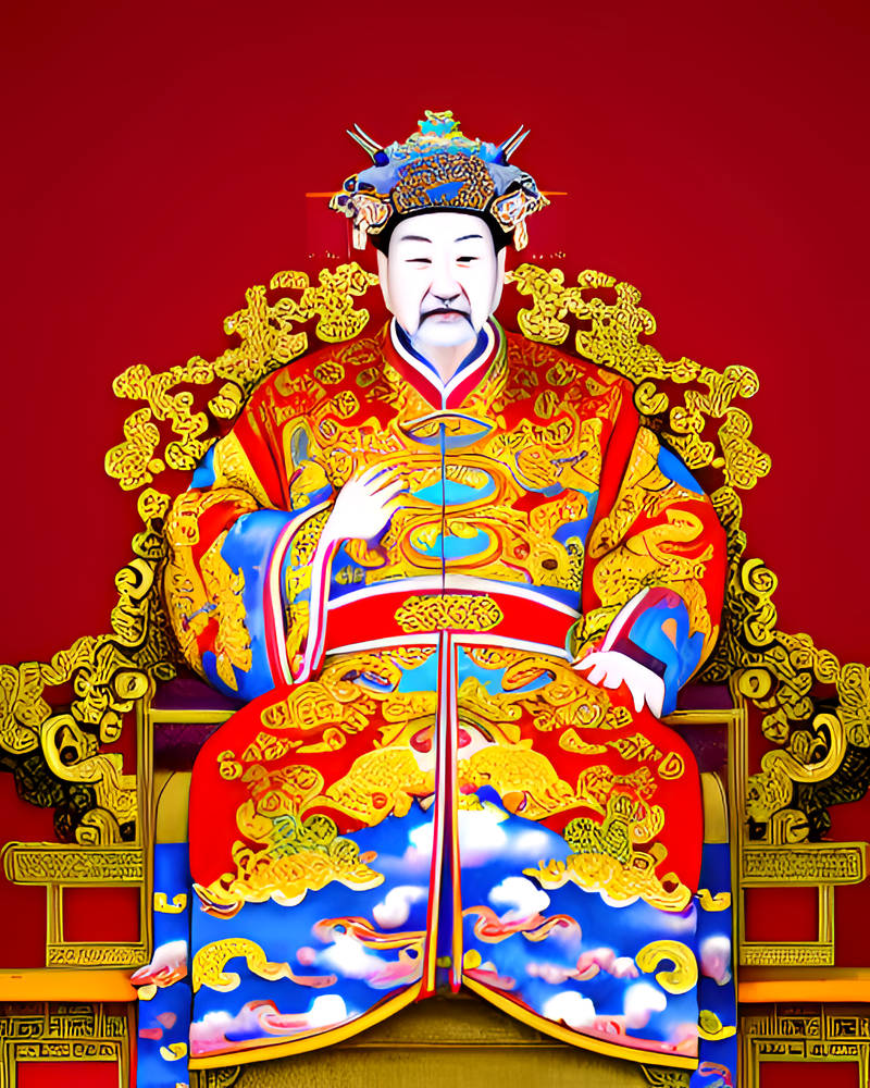 Chinese Emperor Sits on a Throne (Traditional) by IntiArt on DeviantArt