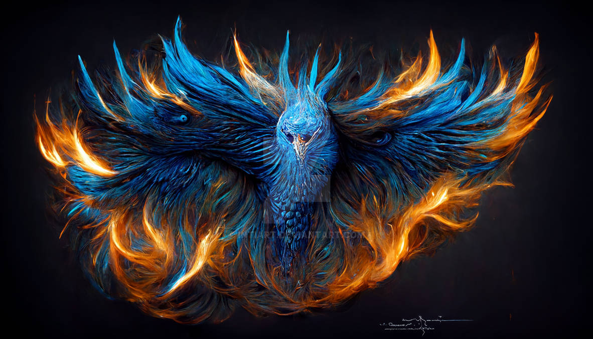 Blue Phoenix Inashco Majestic Blue Phoenix by IntiArt on DeviantArt
