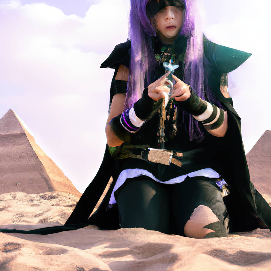 Sorceress Performs Rite in the Desert by IntiArt on DeviantArt