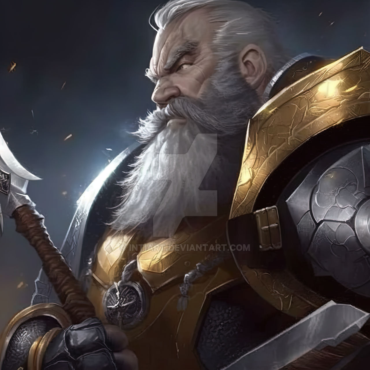 Old Dwarf Paladin by IntiArt on DeviantArt