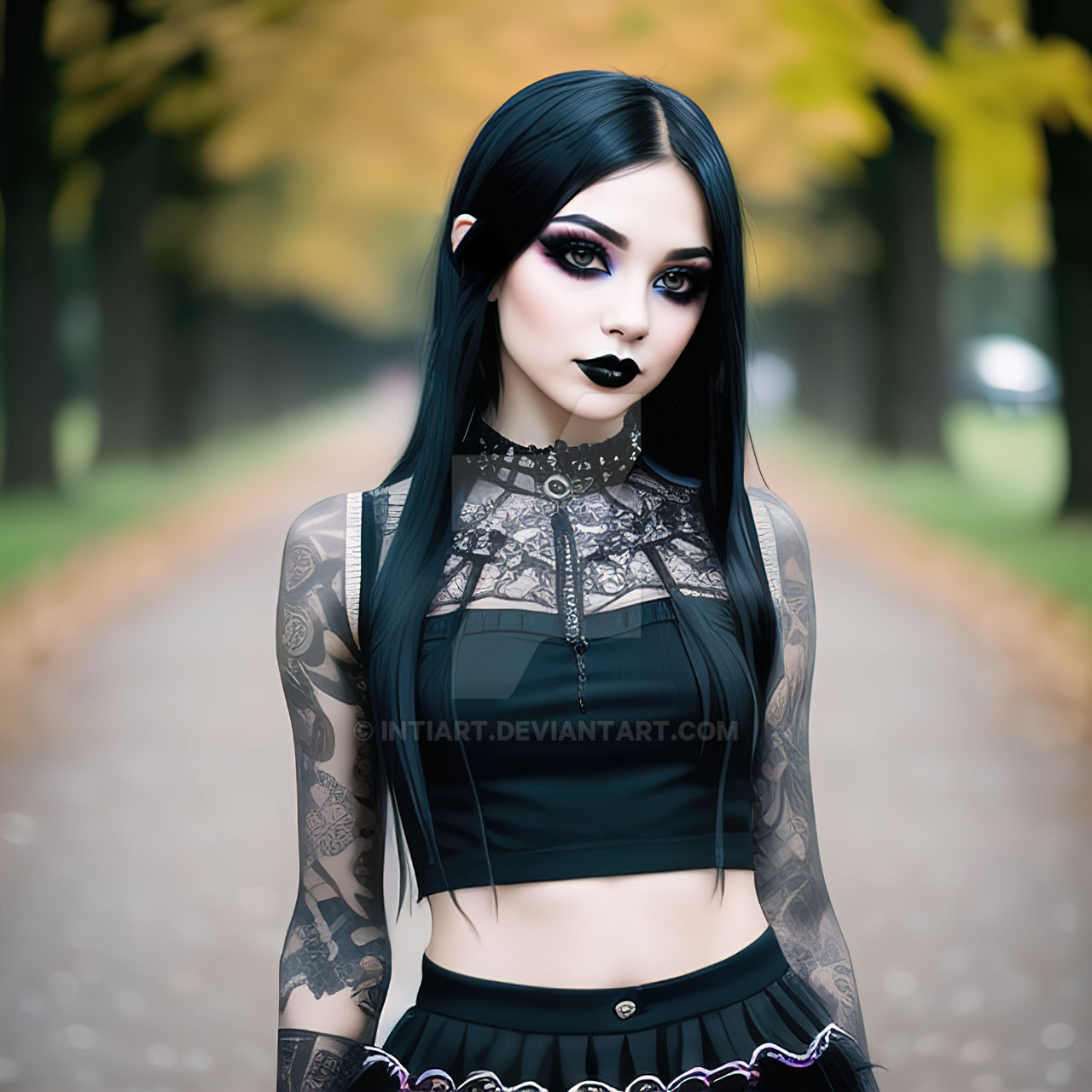 Goth Chick Photoshoot 3 By Intiart On Deviantart