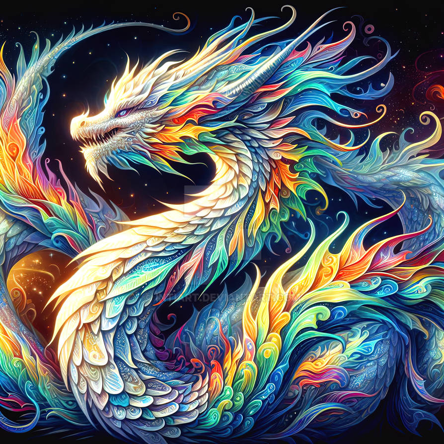 Rainbow Dragon by IntiArt on DeviantArt Rainbow Dragon by IntiArt on DeviantArt