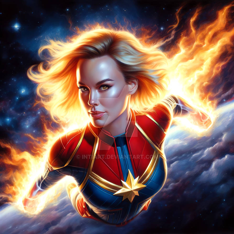 Marvel Charters Fly Captain Marvel's Flight by IntiArt on DeviantArt