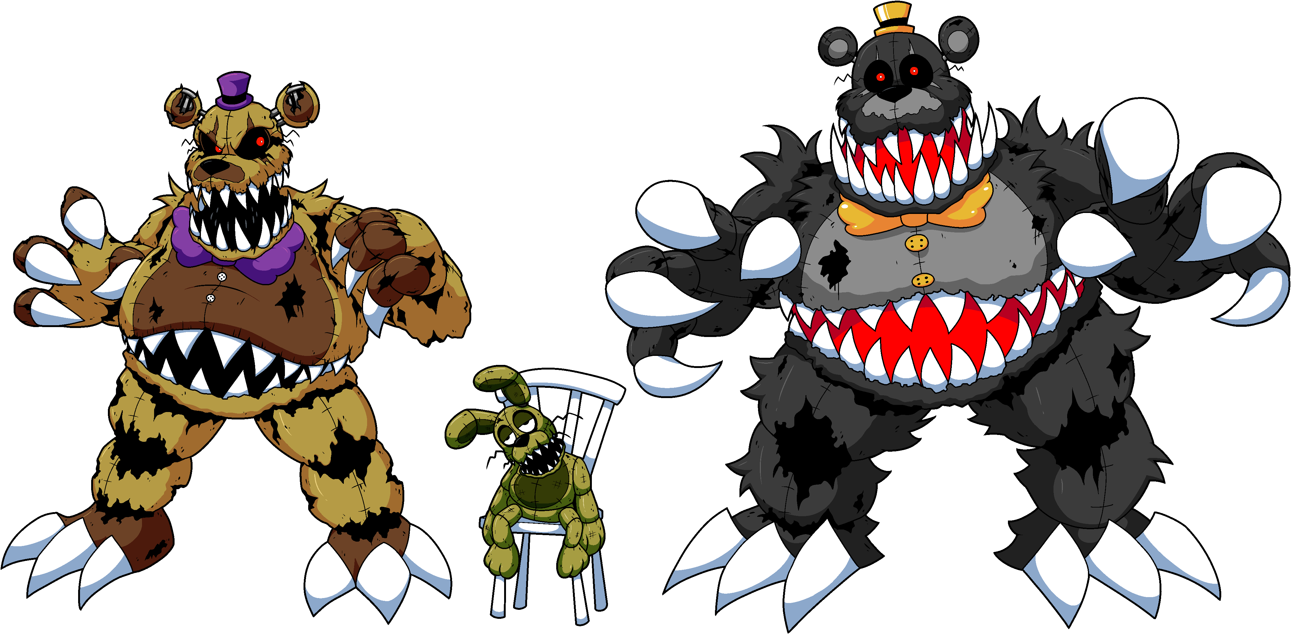 FNaF but Humanized (Part 4/The Nightmares) by WackyDraws98 on DeviantArt