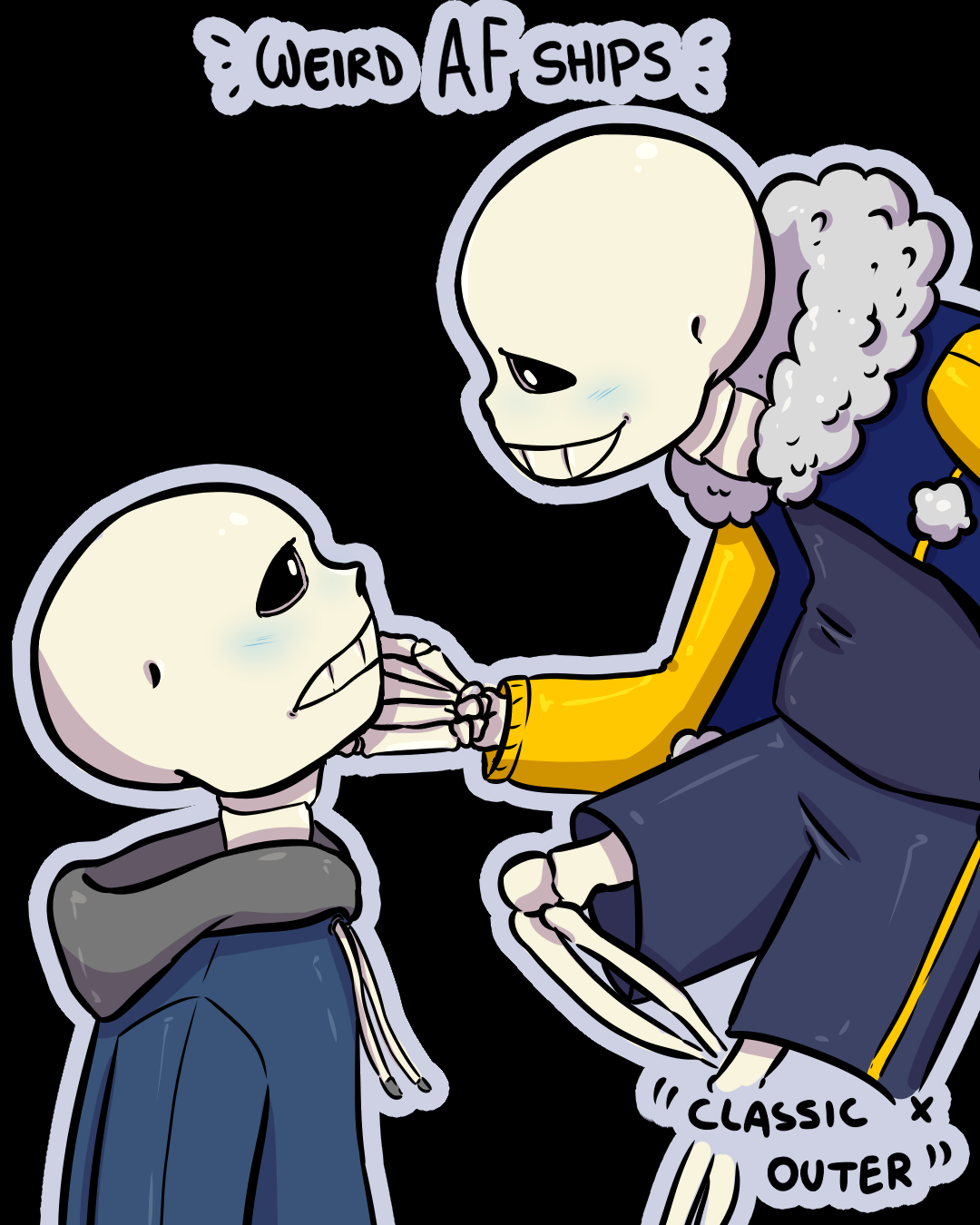 Weird AF Ships - Outertale Sans x Killer Sans  This time I made a lineart  with more details! What do you think about it? : r/Undertale