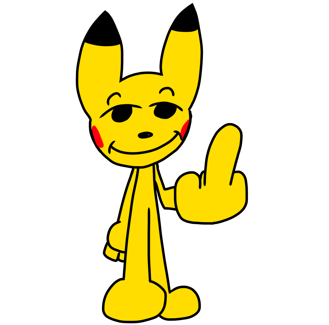 Pikachu Middle pikachu gives you the middle finger by pepperthe2008rabbit on DeviantArt