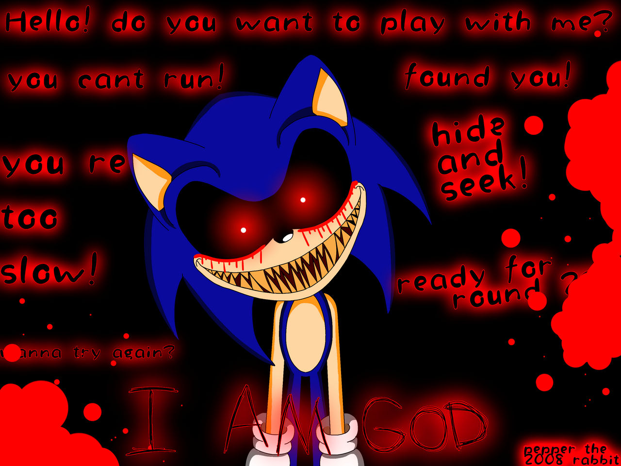 sonic.exe re-draw (small layering issue) by pepperthe2008rabbit on ...