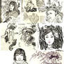 pageful of sketches