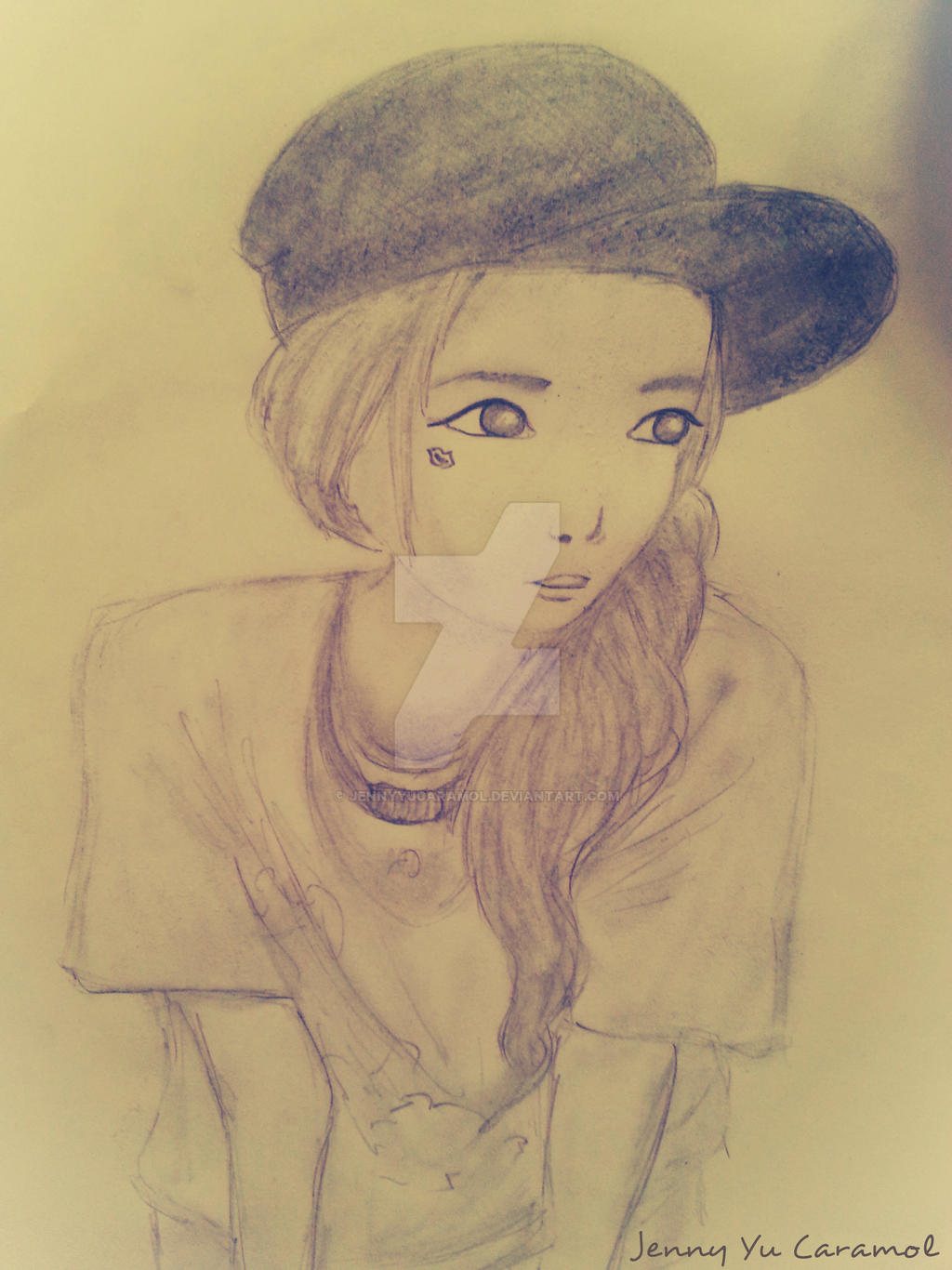 Images Of Cute Cartoon Korean Girl Drawing
