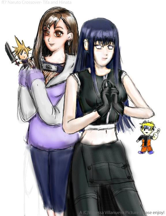 Wallpaper Ff7 Naruto Cross Tifa Hinata By Romanticangeal On Deviantart Desktop Wallpaper