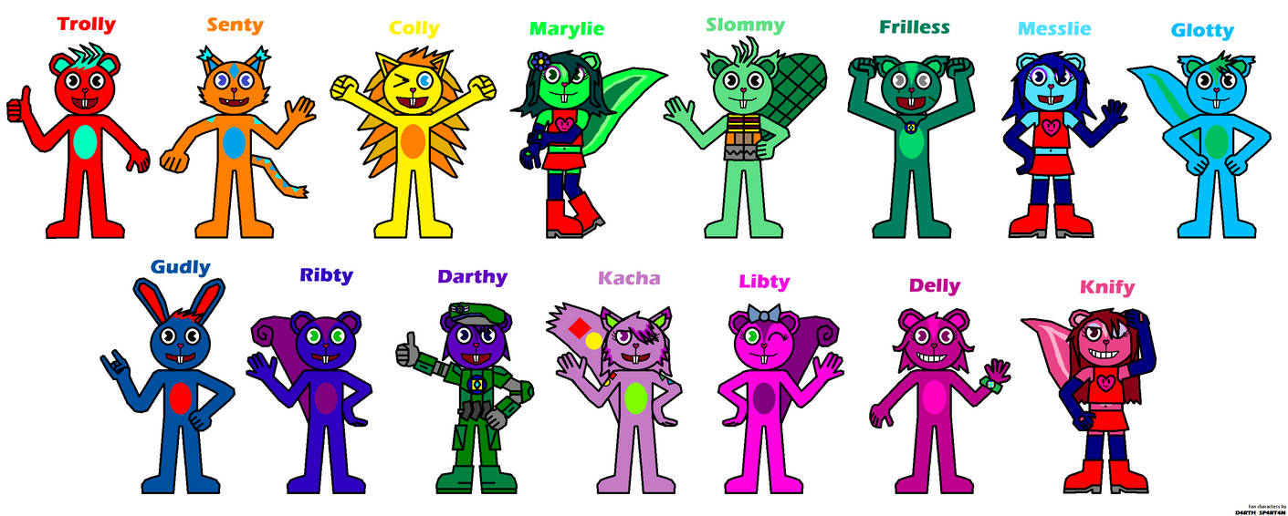 All my HTF OCs by D4RTHSP4RT4N on DeviantArt