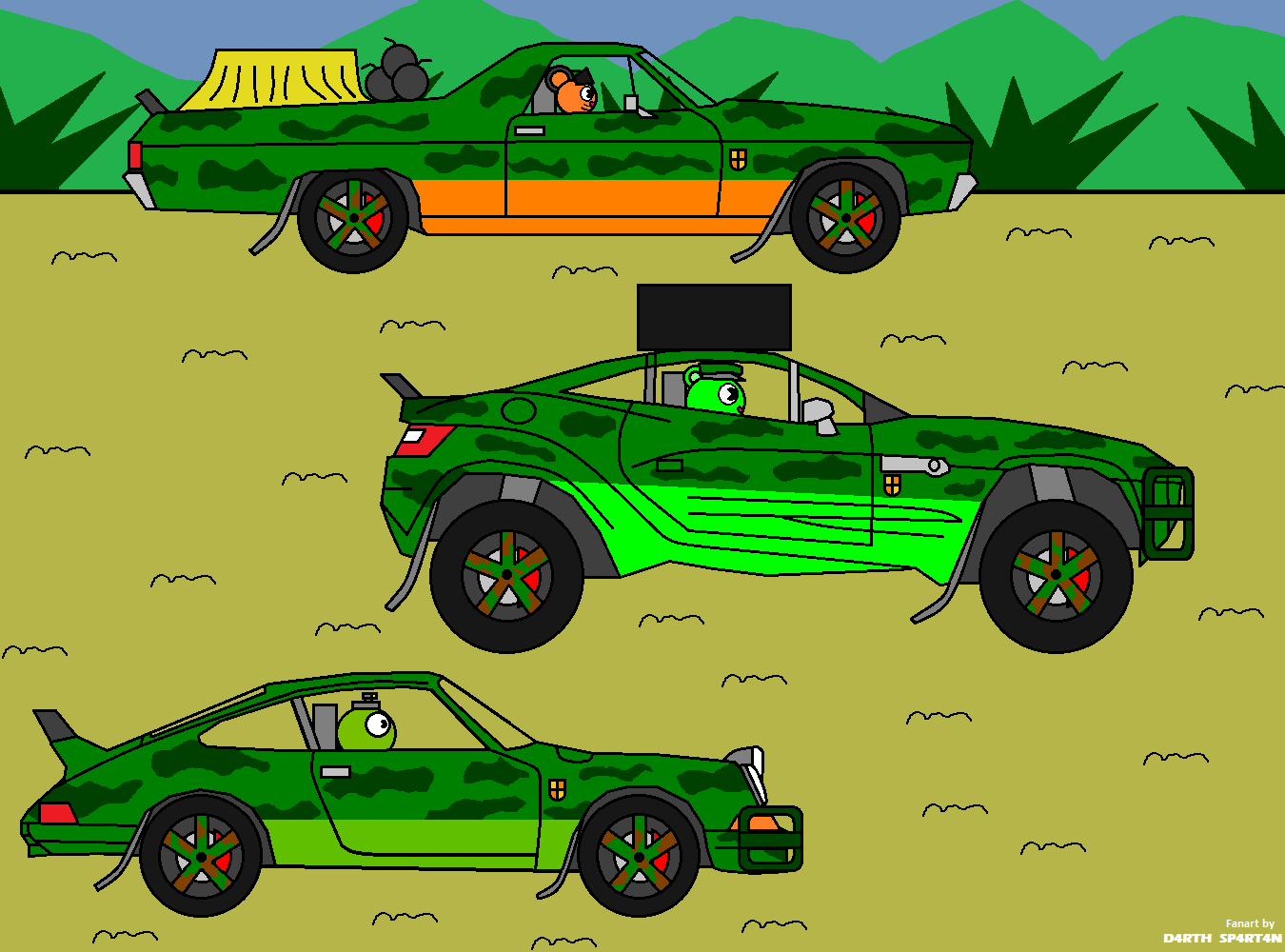 HTF W.A.R. team's race cars by D4RTHSP4RT4N on DeviantArt
