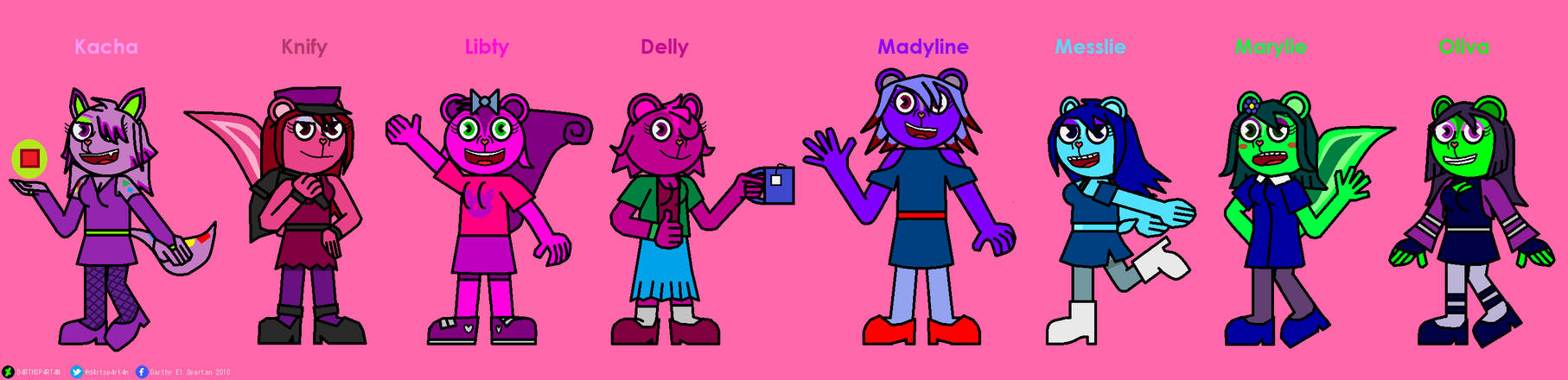 My female HTF OCs (2023) by D4RTHSP4RT4N on DeviantArt
