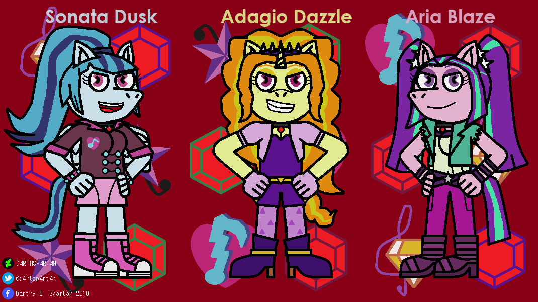 HTF x MLP: The Dazzlings by D4RTHSP4RT4N on DeviantArt