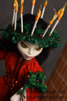 Holly a ooak Monster High Skelita for the holidays